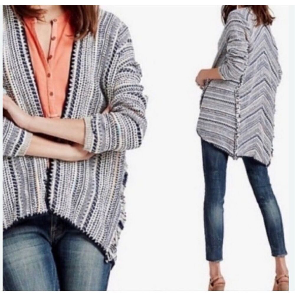 Lucky Brand Bohemian Cardigan Fringe Details Women’s Medium’s